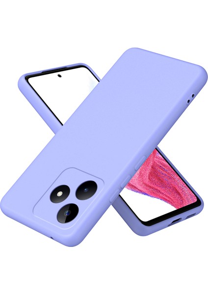 Realme C53 / Realme C51 Için Ince Likit Silikon Yumuşak Telefon Kılıfı - Mor (Yurt Dışından)