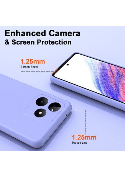 Realme C53 / Realme C51 Için Ince Likit Silikon Yumuşak Telefon Kılıfı - Mor (Yurt Dışından)
