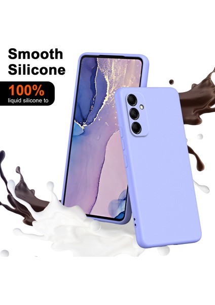 Samsung Galaxy M14 Için Ince Likit Silikon Yumuşak Telefon Kılıfı - Siyah (Yurt Dışından)