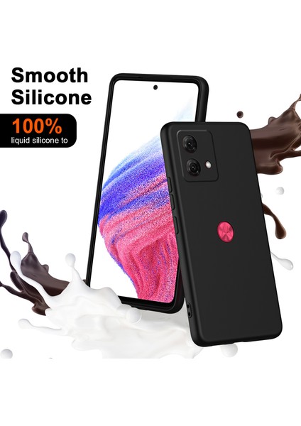 Motorola Moto G84 Için Ince Likit Silikon Yumuşak Telefon Kılıfı - Siyah (Yurt Dışından) fiyatları