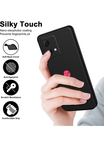 Motorola Moto G84 Için Ince Likit Silikon Yumuşak Telefon Kılıfı - Siyah (Yurt Dışından) fırsatları