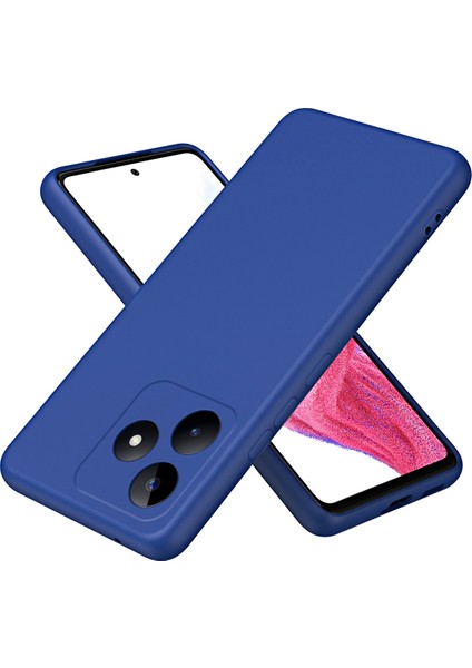 Realme C53 / Realme C51 Için Ince Likit Silikon Yumuşak Telefon Kılıfı - Mavi (Yurt Dışından)