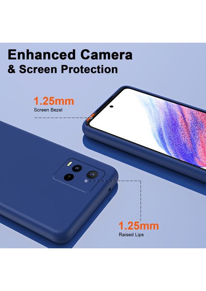 Vivo Y21 Için Ince Likit Silikon Yumuşak Telefon Kılıfı - Mavi (Yurt Dışından) modelleri