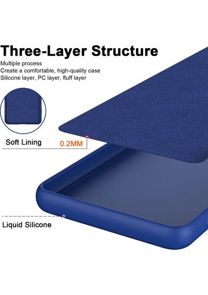 Motorola Edge 30 Neo Için Ince Likit Silikon Yumuşak Telefon Kılıfı - Mavi (Yurt Dışından) modelleri