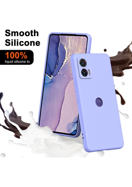 Motorola Edge 30 Neo Için Ince Likit Silikon Yumuşak Telefon Kılıfı - Mor (Yurt Dışından) indirimleri