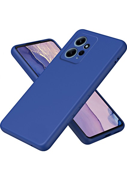 Xiaomi Redmi Note 12 4g Için Ince Likit Silikon Yumuşak Telefon Kılıfı - Mavi (Yurt Dışından)