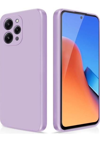 Xiaomi Redmi 12 Için Ince Yumuşak Likit Silikon Tampon Telefon Kılıfı - Mor (Yurt Dışından)