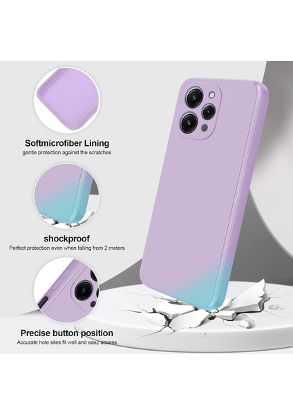Xiaomi Redmi 12 Için Ince Yumuşak Likit Silikon Tampon Telefon Kılıfı - Mor (Yurt Dışından) fiyatları