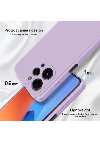 Xiaomi Redmi 12 Için Ince Yumuşak Likit Silikon Tampon Telefon Kılıfı - Mor (Yurt Dışından) modelleri