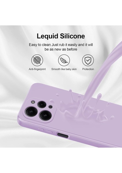 Xiaomi Redmi 12 Için Ince Yumuşak Likit Silikon Tampon Telefon Kılıfı - Mor (Yurt Dışından) fırsatları