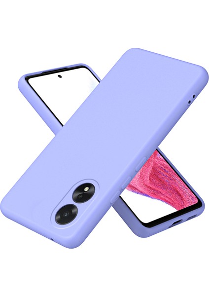 Oppo A38 4g Için Ince Likit Silikon Yumuşak Telefon Kılıfı - Mor (Yurt Dışından)