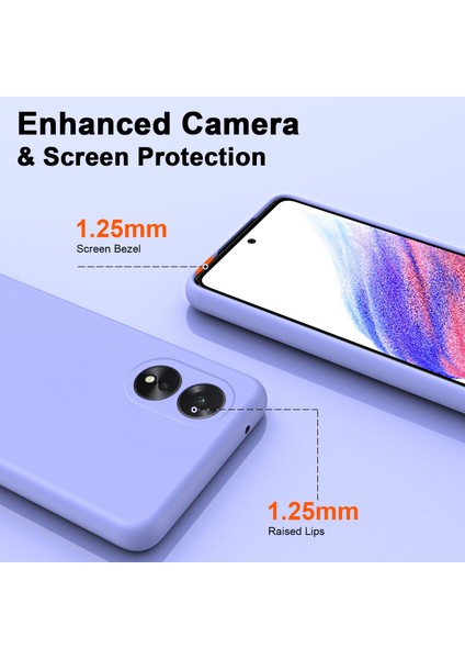 Oppo A38 4g Için Ince Likit Silikon Yumuşak Telefon Kılıfı - Mor (Yurt Dışından) modelleri