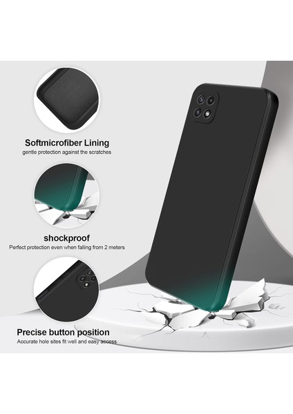 Samsung Galaxy A22 5g Için Ince Yumuşak Likit Silikon Tampon Telefon Kılıfı - Siyah (Yurt Dışından) fiyatları