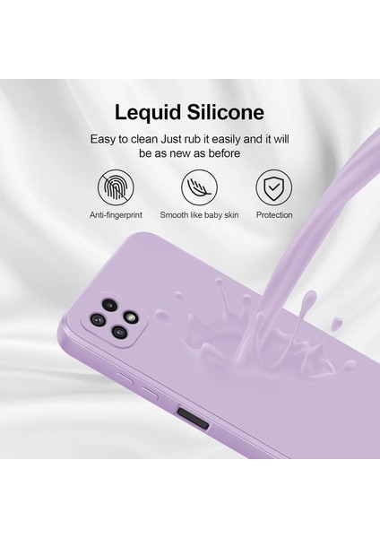 Samsung Galaxy A22 5g Için Ince Yumuşak Likit Silikon Tampon Telefon Kılıfı - Mor (Yurt Dışından) fırsatları