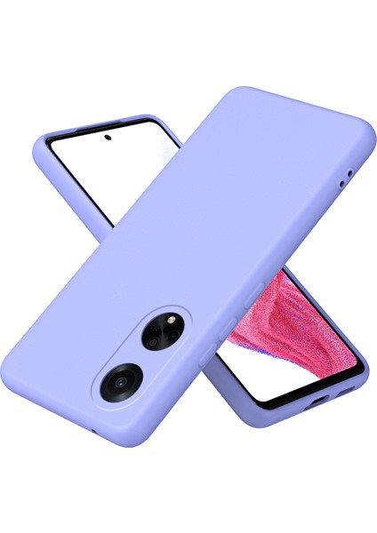 Oppo A98 5g Için Ince Likit Silikon Yumuşak Telefon Kılıfı - Mor (Yurt Dışından)