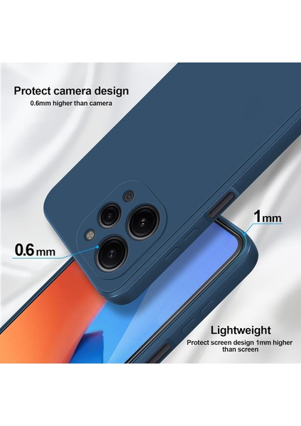 Xiaomi Redmi 12 Için Ince Yumuşak Likit Silikon Tampon Telefon Kılıfı - Mavi (Yurt Dışından) modelleri