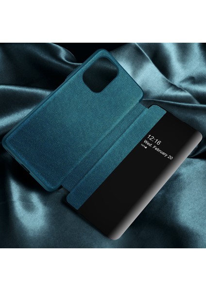Xiaomi Poco F3 Için Klasik Business Görünüm Penceresi Flip Deri Telefon Kılıfı - Siyah (Yurt Dışından)