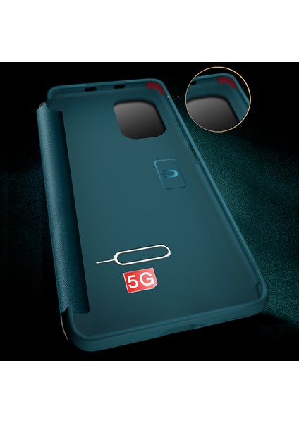 Xiaomi Poco F3 Için Klasik Business Görünüm Penceresi Flip Deri Telefon Kılıfı - Siyah (Yurt Dışından)
