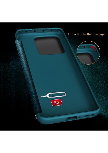Xiaomi 13 Pro Için Klasik Business Görünüm Penceresi Flip Deri Telefon Kılıfı - Turuncu (Yurt Dışından)