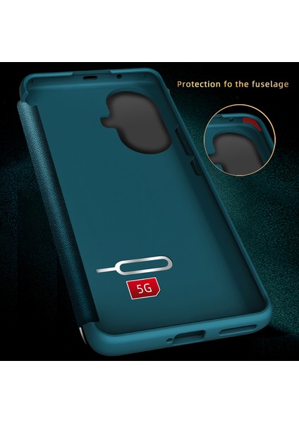 Huawei Nova 11 Pro Için Klasik Business Görünüm Penceresi Flip Deri Telefon Kılıfı - Mor (Yurt Dışından)