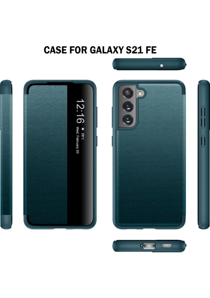 Samsung Galaxy S21 Fe 5g Için Klasik Business Görünüm Penceresi Flip Deri Telefon Kılıfı - Mor (Yurt Dışından) fiyatları