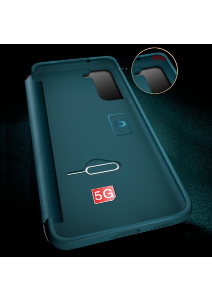 Samsung Galaxy S21 Fe 5g Için Klasik Business Görünüm Penceresi Flip Deri Telefon Kılıfı - Mor (Yurt Dışından) fırsatları