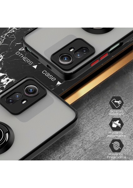 Xiaomi Redmi Note 12S Için Yüzük Stand Mat Sert Silikon Telefon Kılıfı - Mavi (Yurt Dışından) fiyatları