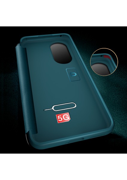 Honor 80 Pro Için Klasik Business Görünüm Penceresi Flip Deri Telefon Kılıfı - Turuncu (Yurt Dışından)