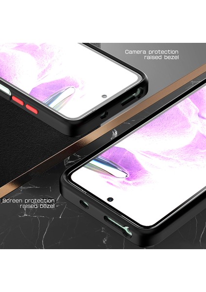 Xiaomi Redmi Note 12S Için Yüzük Stand Mat Sert Silikon Telefon Kılıfı - Yeşil (Yurt Dışından) modelleri