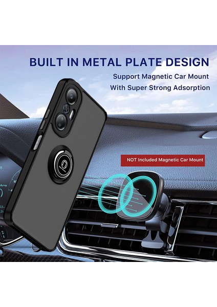 Infinix Hot 20S Için Yüzük Stand Mat Sert Silikon Telefon Kılıfı - Kırmızı (Yurt Dışından) fırsatları