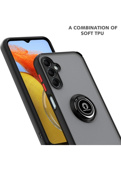 Samsung Galaxy M54 Için Yüzük Stand Mat Sert Silikon Telefon Kılıfı - Dark Yeşil (Yurt Dışından) indirimleri