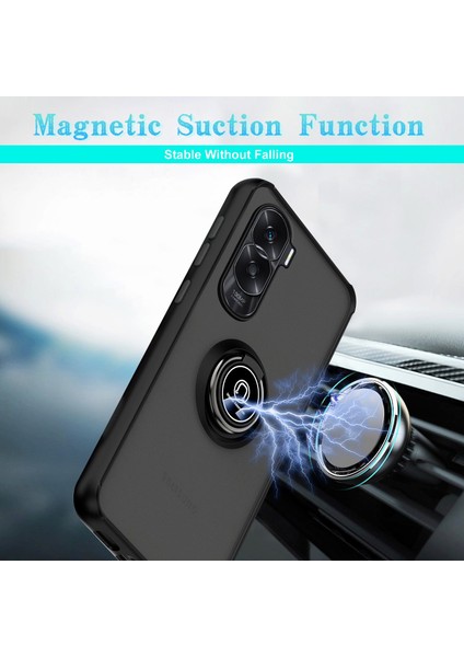 Honor 90 Lite 5g Için Yüzük Stand Mat Sert Silikon Telefon Kılıfı - Dark Yeşil (Yurt Dışından) fırsatları