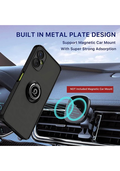 Tecno Spark 9 Pro Için Yüzük Stand Mat Sert Silikon Telefon Kılıfı - Mavi (Yurt Dışından) fırsatları