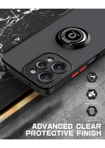 Xiaomi Redmi 12 Için Yüzük Stand Mat Sert Silikon Telefon Kılıfı - Gök Mavisi (Yurt Dışından) indirimleri