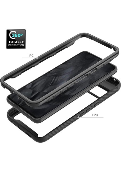 Google Pixel 8 Pro Için Hibrit Bumper Tam Koruma Telefon Kılıfı - Lacivert (Yurt Dışından)