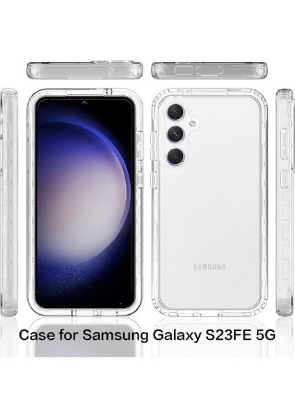 Samsung Galaxy S23 Fe Için Hibrit Bumper Tam Koruma Telefon Kılıfı - Clear (Yurt Dışından) modelleri