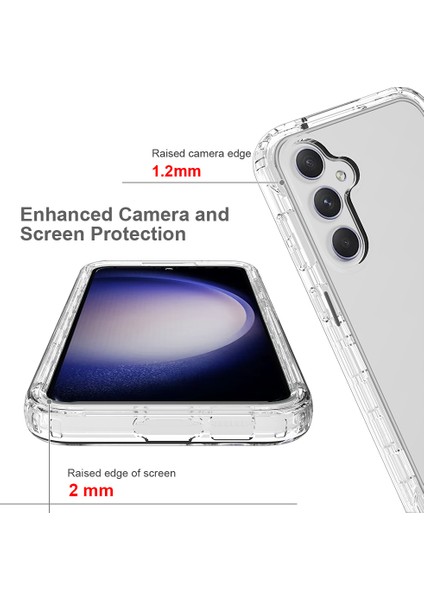 Samsung Galaxy S23 Fe Için Hibrit Bumper Tam Koruma Telefon Kılıfı - Clear (Yurt Dışından) indirimleri