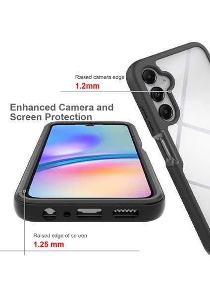 Samsung Galaxy A05S Için Hibrit Bumper Tam Koruma Telefon Kılıfı - Lacivert (Yurt Dışından)