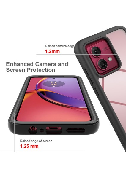 Motorola Moto G84 Için Hibrit Bumper Tam Koruma Telefon Kılıfı - Kırmızı (Yurt Dışından) fırsatları
