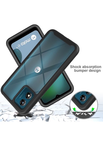 Motorola Moto E13 Için Yerleşik Ekran 360 Tam Koruma Telefon Kılıfı - Lacivert (Yurt Dışından) indirimleri