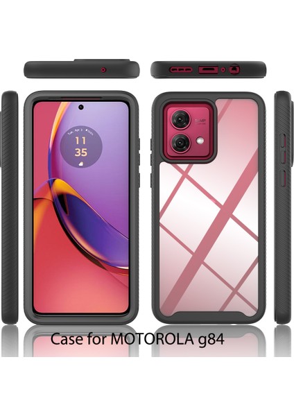 Motorola Moto G84 Için Hibrit Bumper Tam Koruma Telefon Kılıfı - Mor (Yurt Dışından) fiyatları