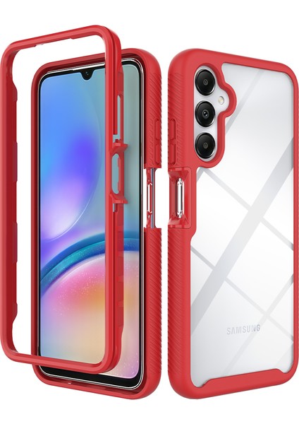 Samsung Galaxy A05S Için Hibrit Bumper Tam Koruma Telefon Kılıfı - Kırmızı (Yurt Dışından)