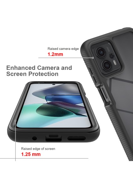 Motorola Moto G13 / G23 Için Yerleşik Ekran 360 Tam Koruma Telefon Kılıfı - Mavi (Yurt Dışından) fırsatları