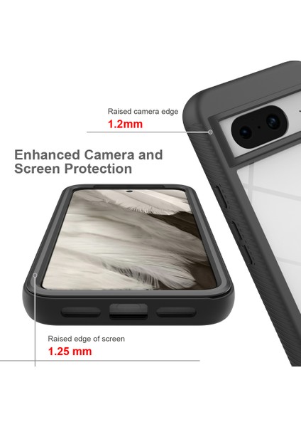 Google Pixel 8 Için Hibrit Bumper Tam Koruma Telefon Kılıfı - Mor (Yurt Dışından)