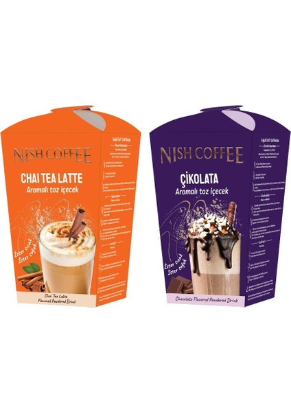 Chai Tea Latte, Çikolata Aromalı Toz Içecek 2’li Set (2X250 Gr)