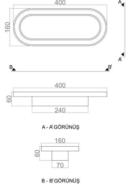 voxlamp lighting solutions Plafonia Oval LED Plafonyer LED Avize 40X16 cm