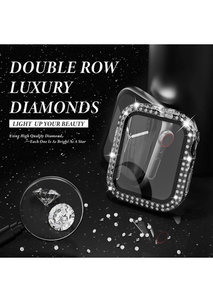 Apple Watch Seri 1 2 3 Elmas Cam+Kasa Koruyucu 42 mm Zarif Şık Tasarım Akıllı Saat Koruyucu Kılıfı fiyatları