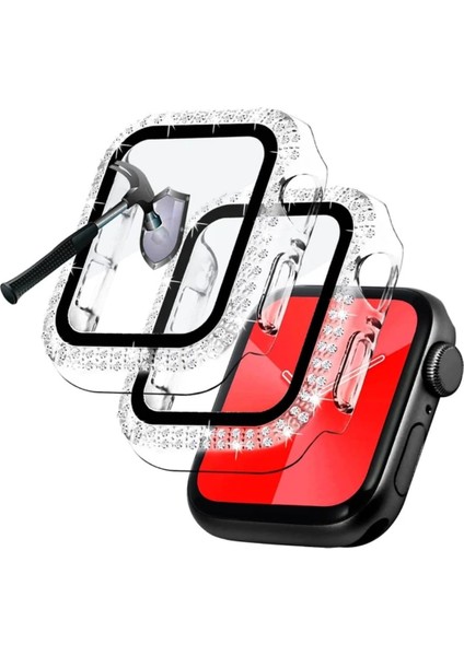 Apple Watch Seri 1 2 3 Elmas Cam+Kasa Koruyucu 42 mm Zarif Şık Tasarım Akıllı Saat Koruyucu Kılıfı fırsatları