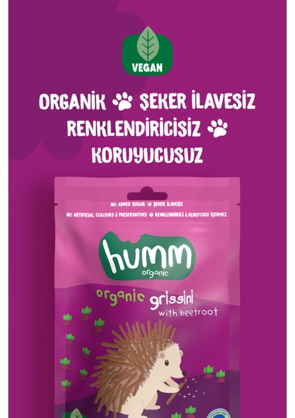 Humm Organic - Organik Vegan Pancarlı Grissini Atıştırmalık Paketi - 8 Adet