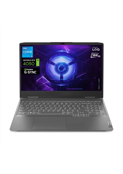 LOQ 15IRH8 Intel Core i5 12450H 16GB 512GB SSD RTX 4050 (95W) 15.6" 144Hz FHD Freedos Taşınabilir Bilgisayar 82XV00T6TX